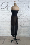 Marc le bihan gown tube top dress 21940-E21 BLACK